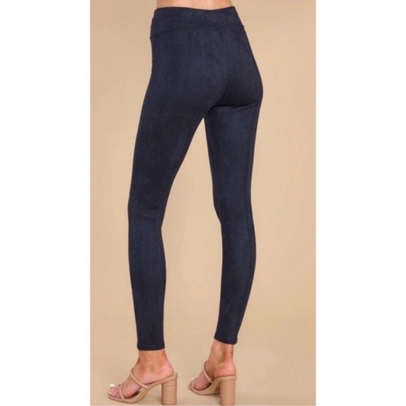 Spanx Faux Suede Black Leggings - Picture 3 of 8